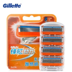 Replaceable Razor Blades Fit Gillette Fusion 5 Safety razor blade Head Shaving cassettes 5 layers stainless steel Shaver for Men