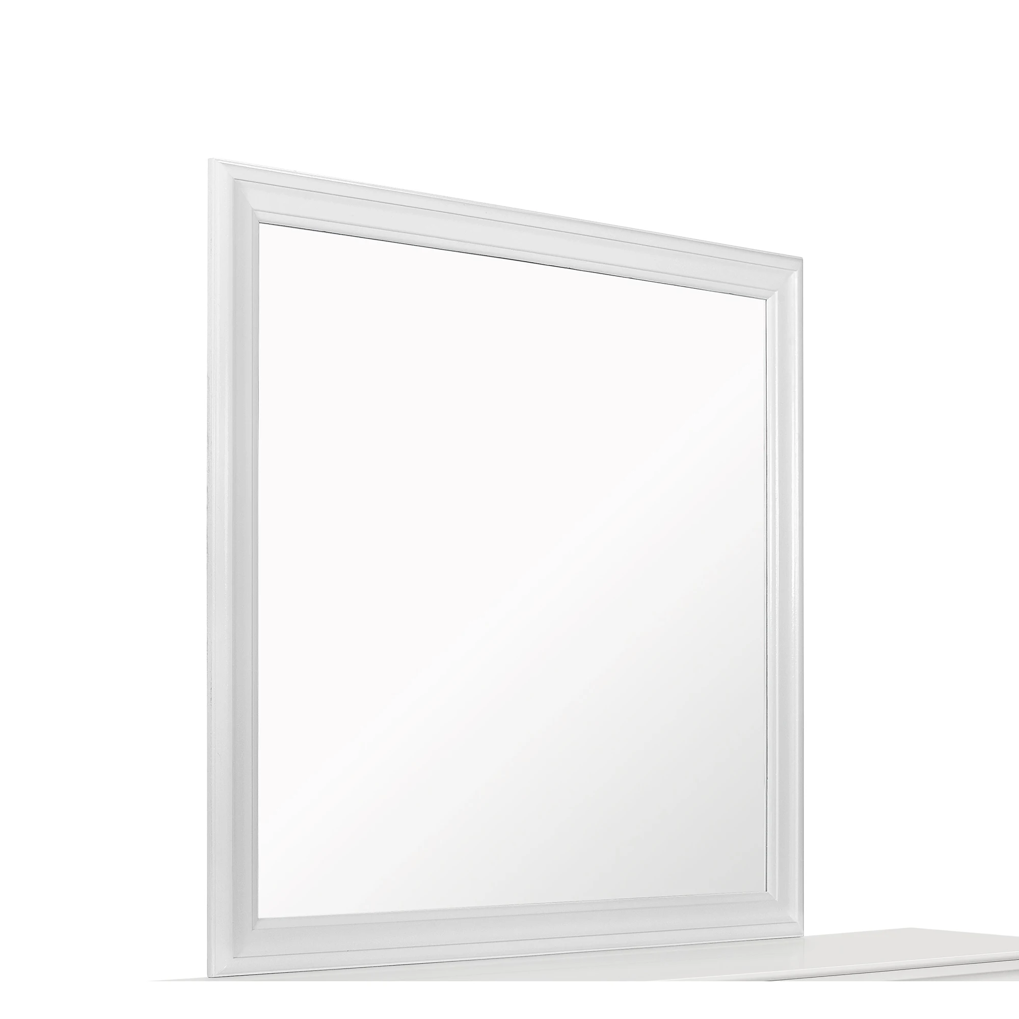 SHAKER METALLIC WHITE MIRROR