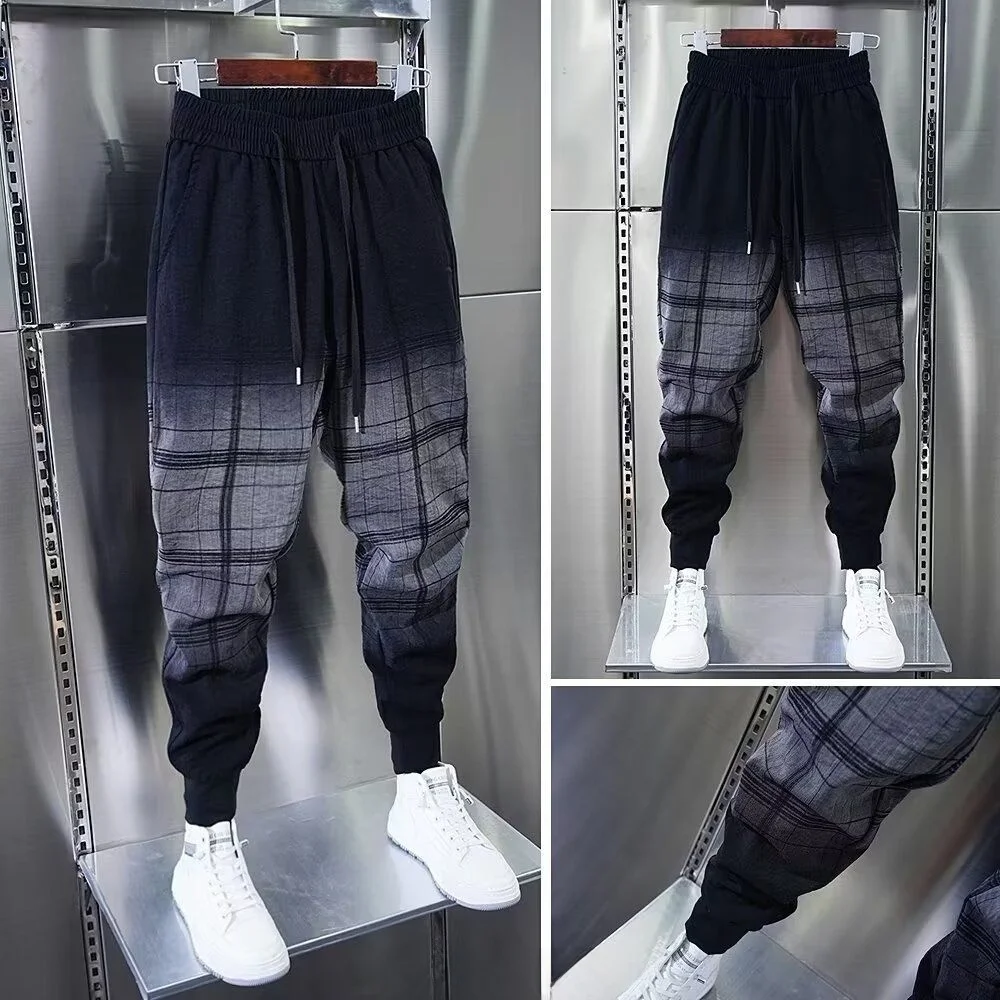 

Модные мужские джинсы слим-фит с эластичным поясом, свободные, прямые, из смесового хлопка и полиэстера, на все сезоны, яркий цвет, весна...