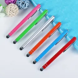 Portable Universal 10 Colors For IPad IPhone PC Mobile Phone Touch Screen Pen Metal Capactive Pen Tablet Stylus
