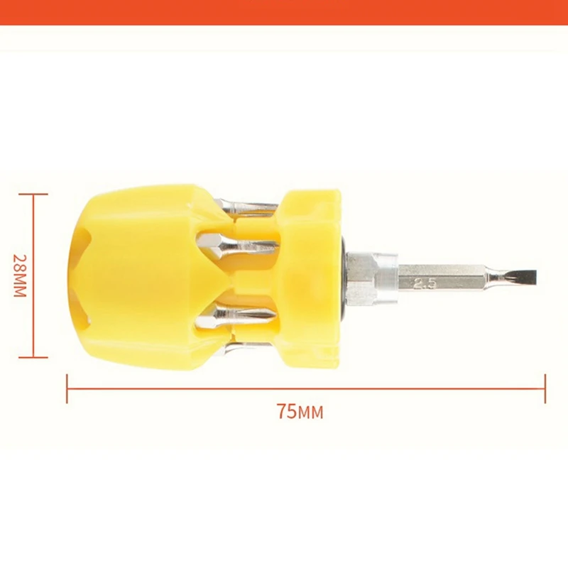 2Pcs 6-In-1 Multifunctional Screwdriver Set Hand Tools Screwdriver T-Head Multi-Specification Screwdriver Durable