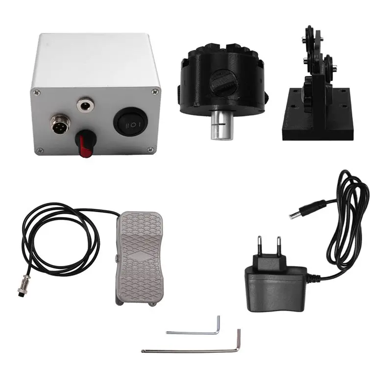A20F-Electric Fishing Rod Repair Kits DIY Fishing Rod Modification Accessories With Pedal Rotating Gluing Machine EU Plug