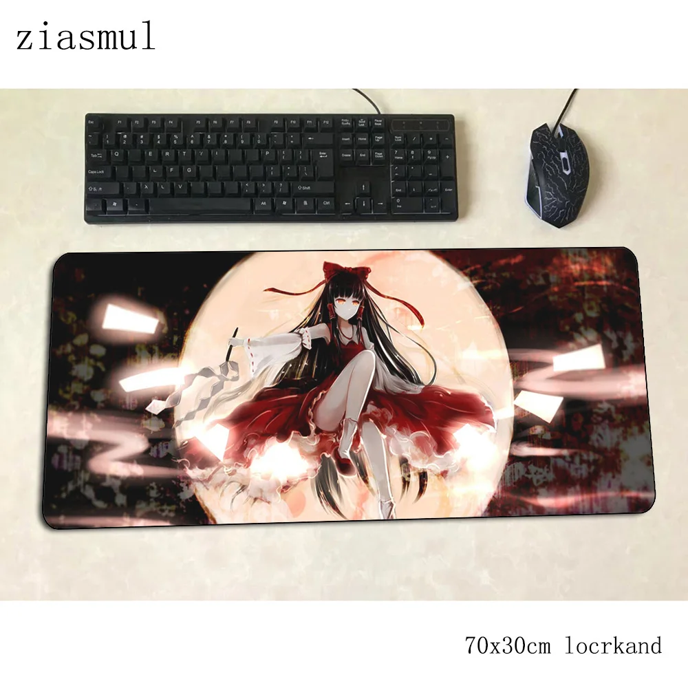 Reimu Hakurei ماوس الوسادة ألعاب الكمبيوتر كاملة Deskmat لوحة ماوس للألعاب كبيرة الحصير XXL أنيمي عدم الانزلاق لطيف لوحات المفاتيح حصير مكتبي