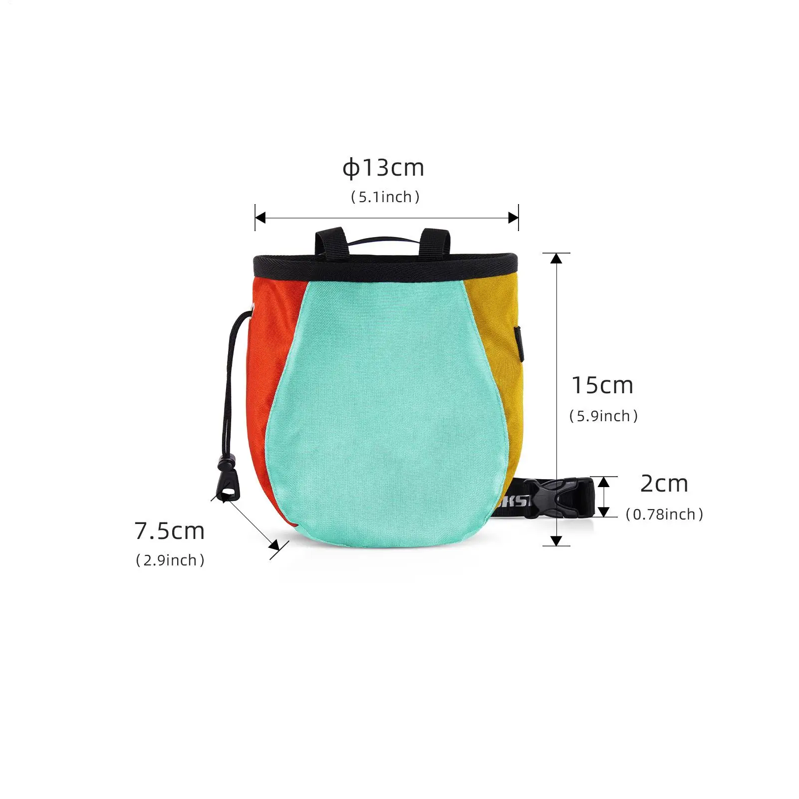 1PC  Refillable Chalk Bag With Waist Belt Gymnastics Chalk Pouch For Weightlifting, Disc Golf & Outdoor Climbing Accessories
