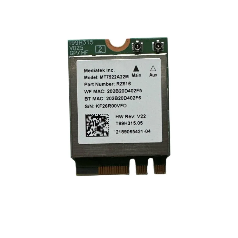 For Acer Aspire 5 A515-47 WLAN WiFi Network Wireless Card MT7922A22M GRADE A
