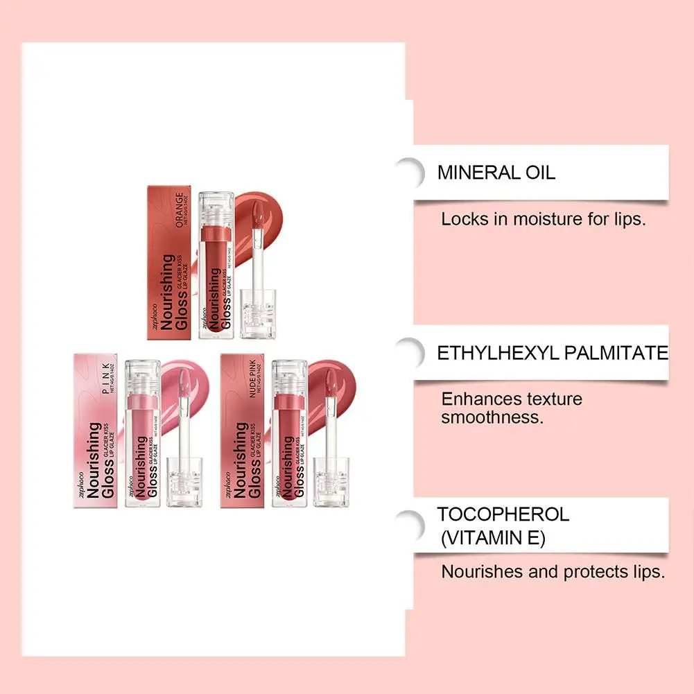 Lucidalabbra idratante lucido Labbra idratanti a lunga durata Texture lucida leggera Trucco luminoso naturale liscio non appiccicoso