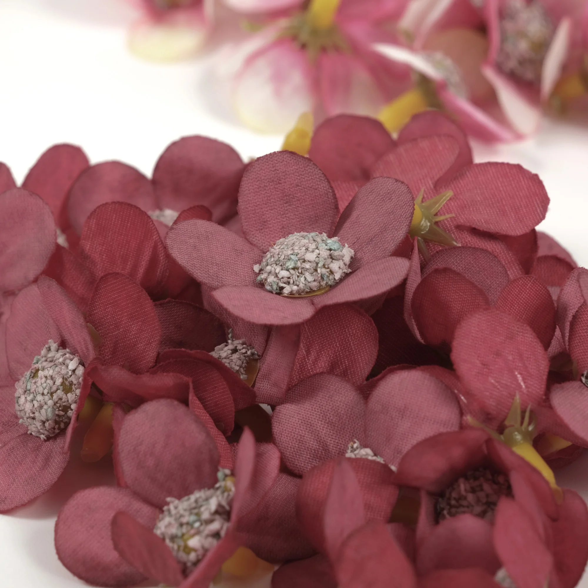 50/500PCS Small Flower 10Colors Artificial Silk Flower Head Fake Cherry blossoms Faux Plum bossom For DIY Crafts Bouquet Hairpin