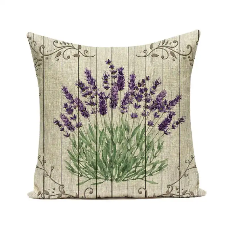 Lavendel Lila Blumen Kissenbezug Lila Blumen Kissenbezug 45x45cm Home Wohnzimmer Kissenbezug für Sofa Home Decor