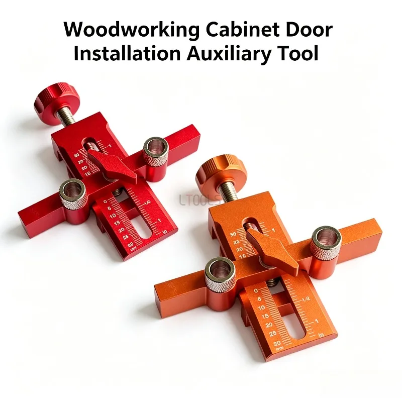 Dual-Hole Cabinet Door Mounting Locator Punching Positioning Jig Wardrobe Cabinet Door Woodworking Multi-Functio Auxiliary Tool
