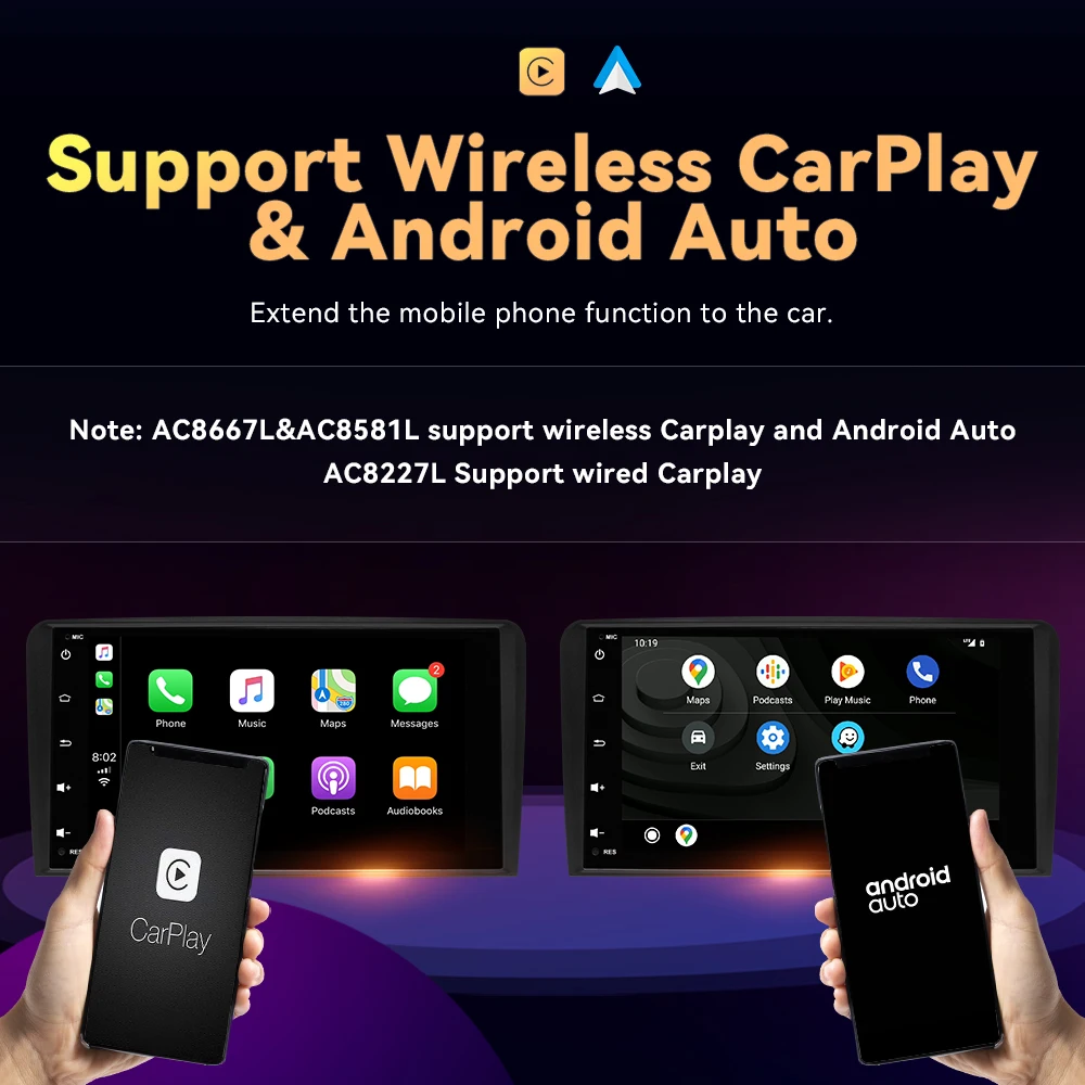 Wireless Carplay 128GB Android 12 Car Radio Player For Audi A3 2 8P 2003-2013 8 Core GPS Navigation Multimedia DSP Audio RDS IPS