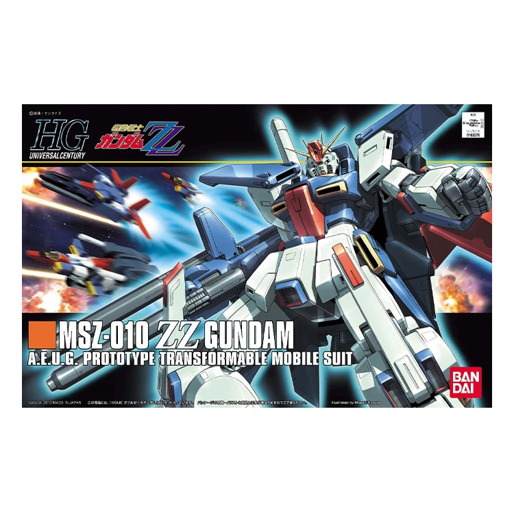 BANDAI HG ZZ Gundam HGUC 1/144 Standard Model Kit Assembly Strike Freedom Unicorn action figures model Original