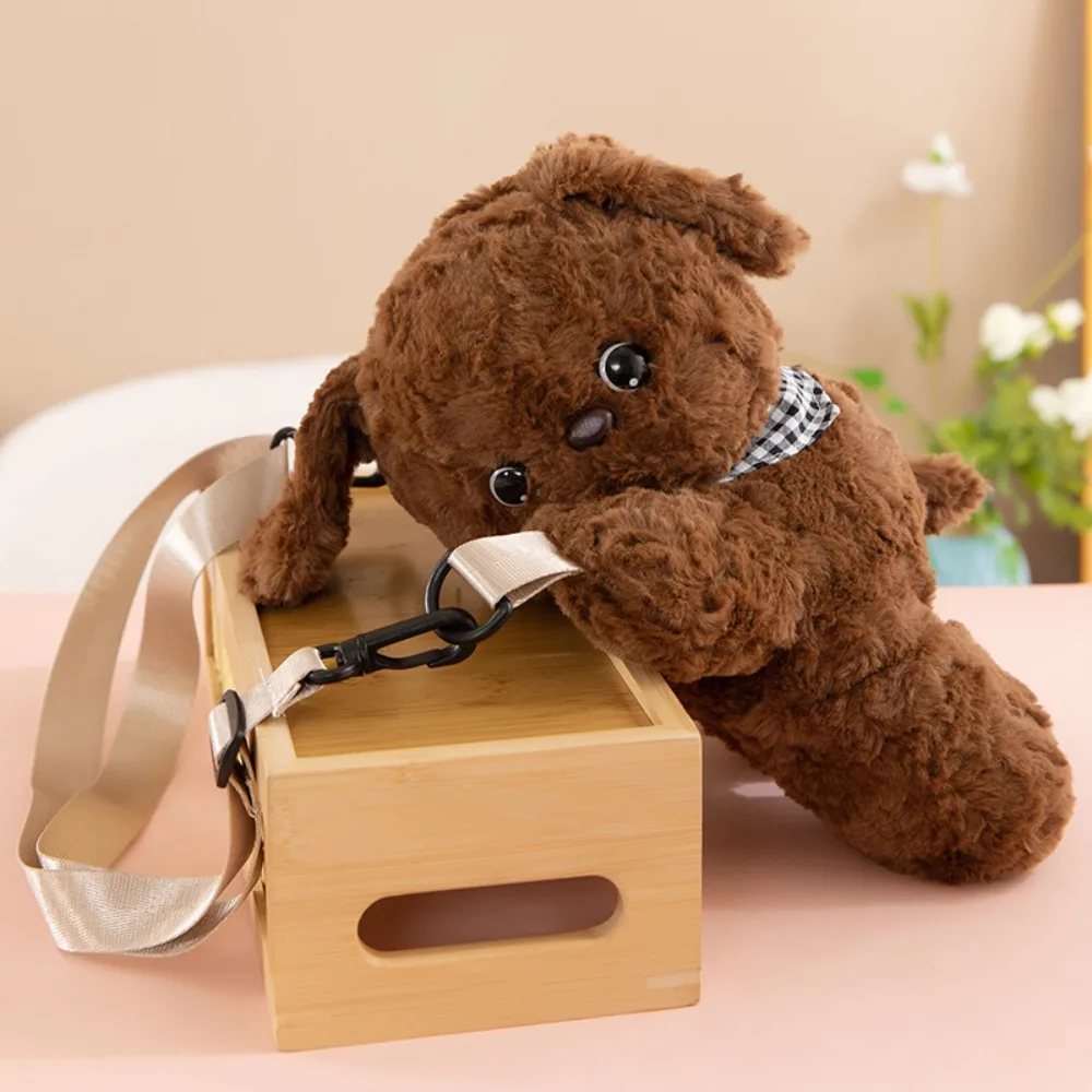 Creative Plush Toy Capybara Crossbody Bag Bear Lamb Children Backpack Doll Dog Animal Shoulder Bag Girls