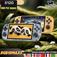 POWKIDDY RGB10MAX3 5 INCH OCA Handheld Portable Video Game Consoles Linux System HD Retro Player 512G 90000 Games PSP PS1 Gift