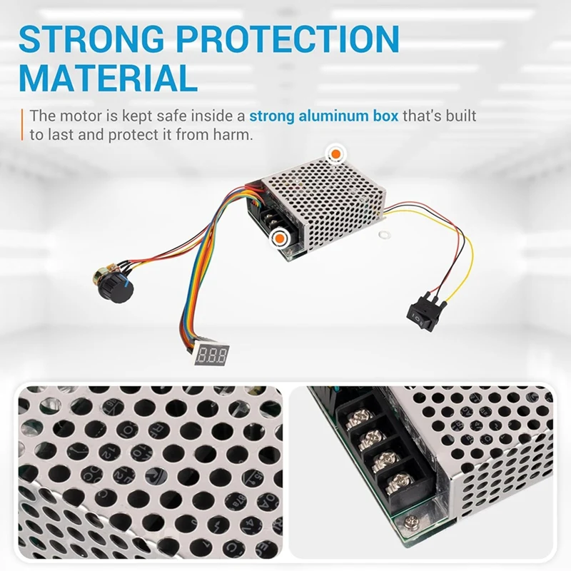 وحدة تحكم في سرعة محرك التيار المستمر 10-55 فولت 12 فولت 24 فولت 36 فولت 48 فولت 60A 15 كيلو هرتز PWM تيار مستمر نحى