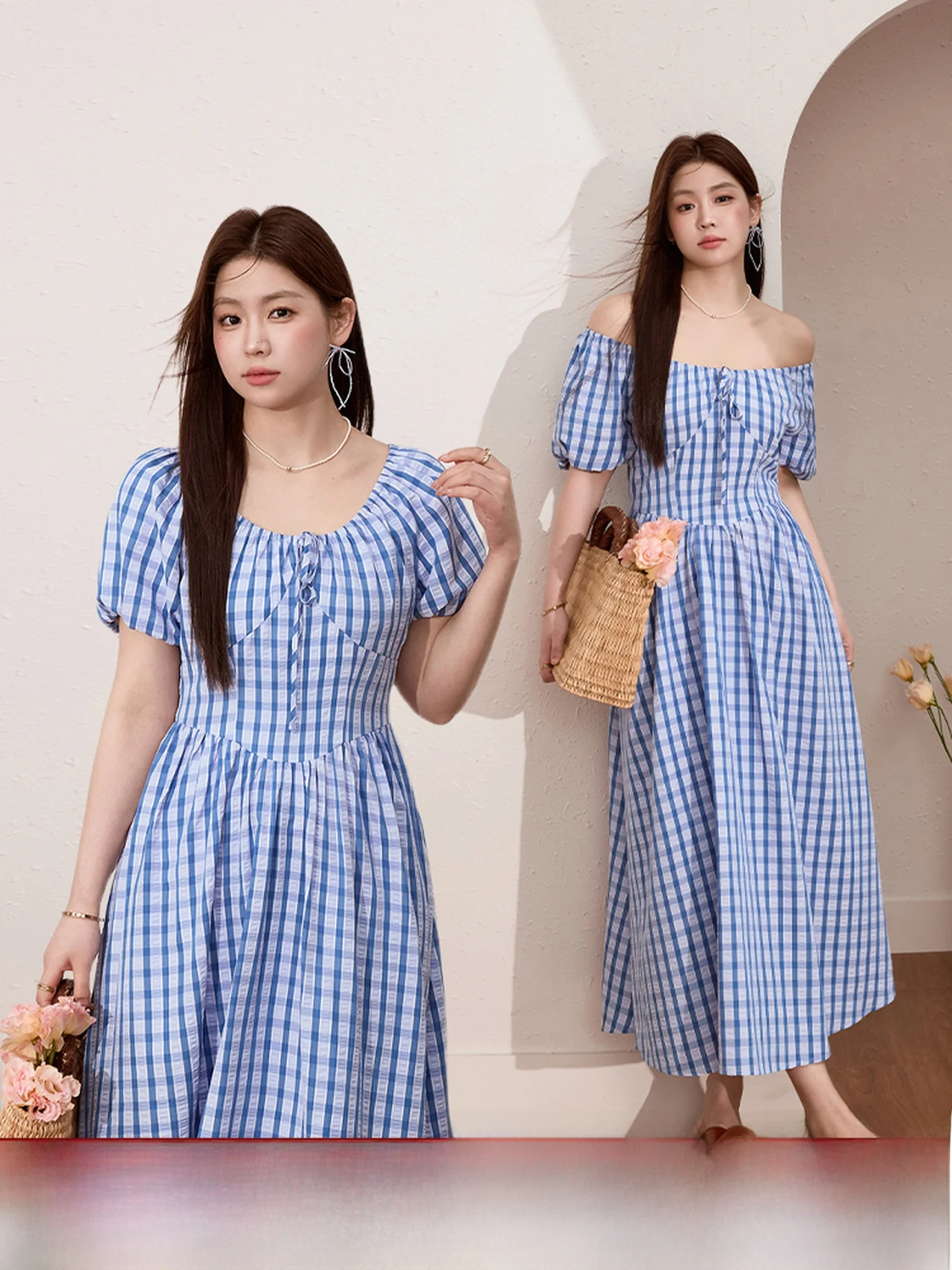 

Blue Language plus Size Women's Dr Bubble Sve One oulder Long Skirt Summer New Sle Commute Simple A-Line Dr