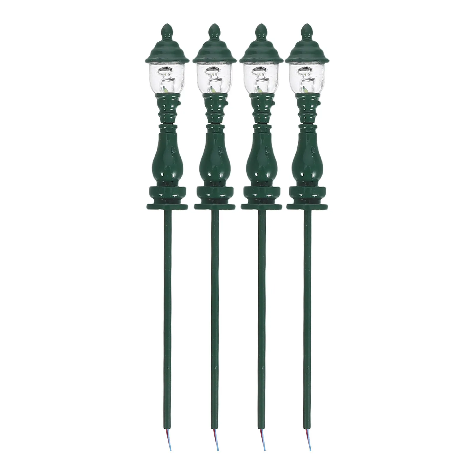 

4Pcs Miniature Yard Lamp Durable Street Lamp Models Miniature House Decoration Props Garden Ornament DIY Mini Street Light Model
