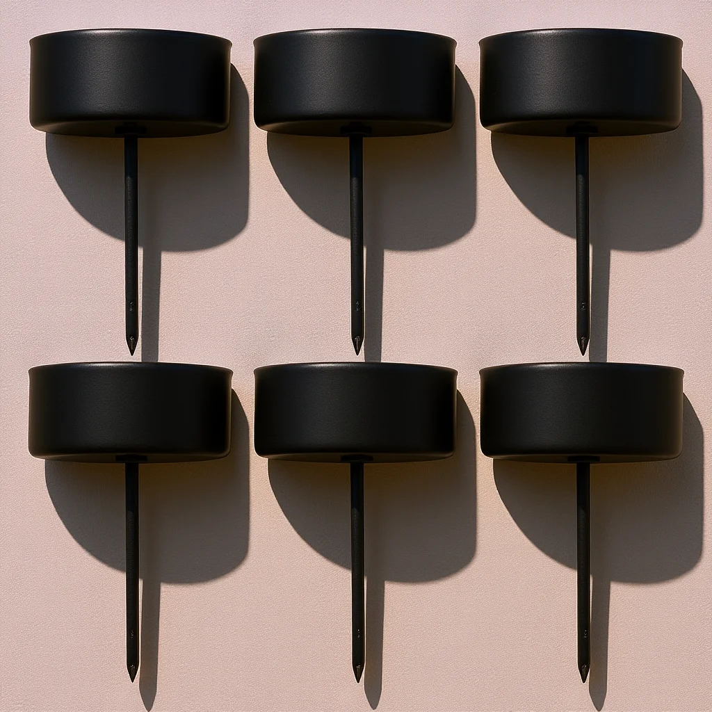 

6Pcs Metal Holder with Spike for Taper Candles Heavy Duty Wreath Candlestick Table Centerpiece Decoration