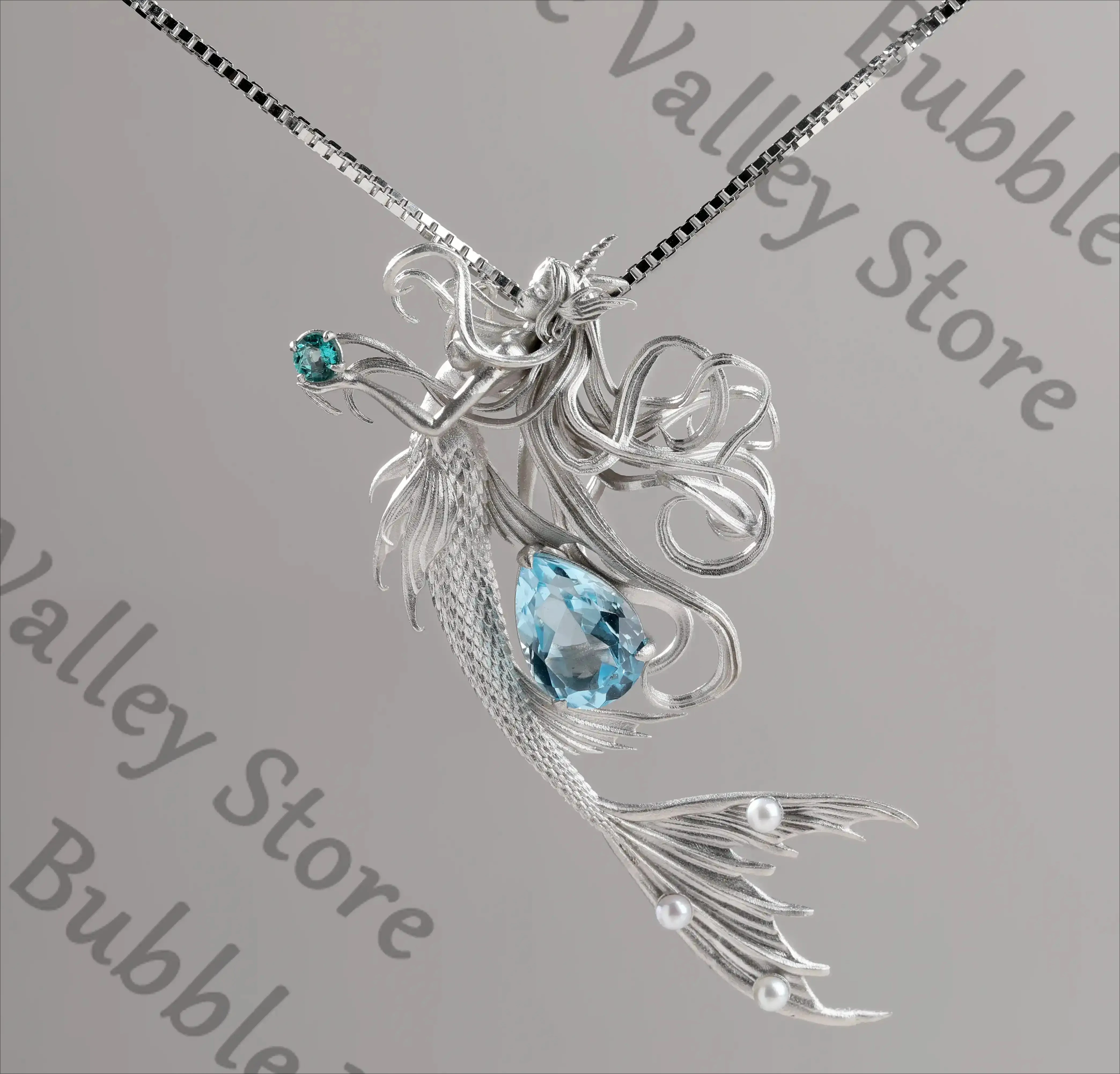 

Anime Love and Deepspace Rafayel Cosplay Merman Fishtail Pendant Necklace Cartoon Fine Silver Necklaces Amulet Pendants Xmas