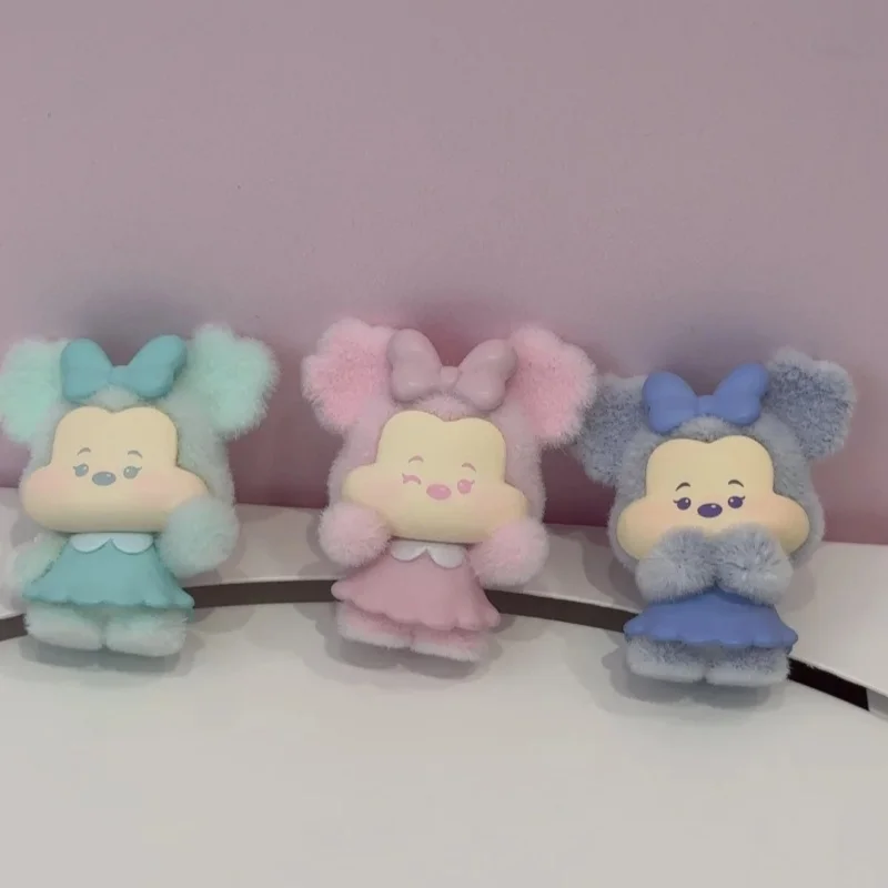 Echte Disney Mickey Minnie Moon Palette Series Mini Blind Box Mystery Cute Anime Massaal Figuur Collectie Ornamenten Speelgoed Cadeau