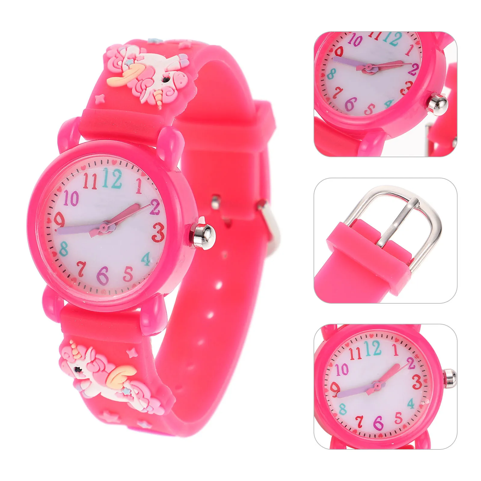 

Children Cartoon Watch Soft Strap Waterproof Cute Design Adjustable Buckle Comfortable Kids Watch Gift for Girls Ages 8-10