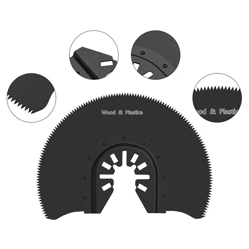 A98E-10PCS Hojas de sierra multiherramienta oscilantes semicirculares de 88MM para renovador, hoja de corte para carpintería