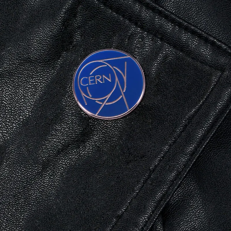 Nuclear Research Organization CERN Logo Enamel Pin Hadron Collider Particle Physics Laboratory Badge Science Jewelry - Image 6