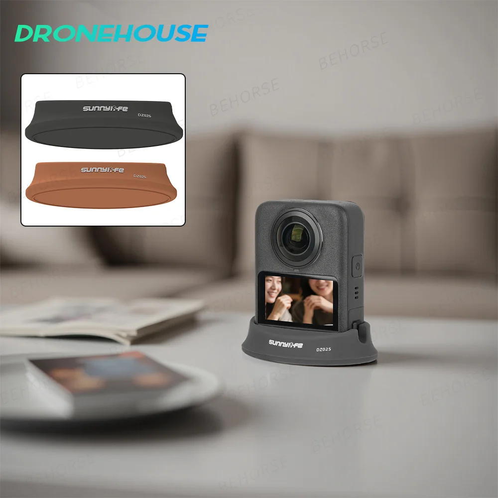 قاعدة من السيليكون لـ DJI OSMO 360 دعامة تثبيت على السيارة حامل سطح المكتب قاعدة ثابتة مضادة للانزلاق لملحقات الكاميرا الرياضية DJI Osmo 360