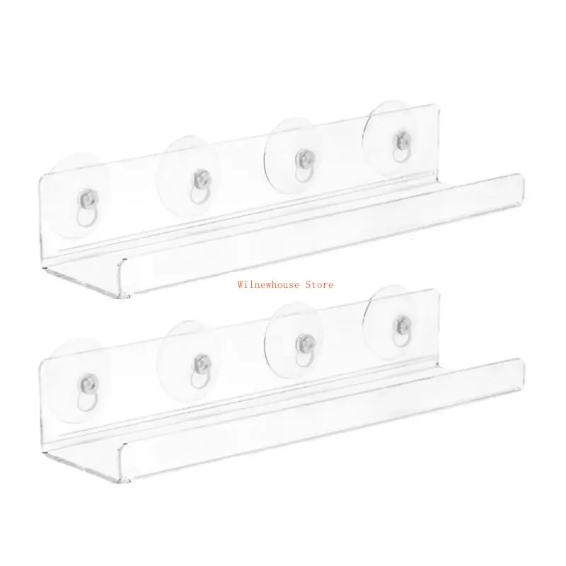 

F62A Suction Cup Window Shelf Acrylic Designs for Indoor Herb and Succulents Display