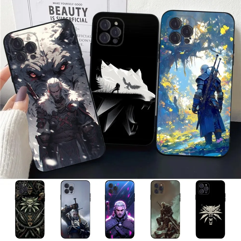 The W-Witcher Game  Phone Case For Apple iPhone 15,14,13,12,11,XS,XR,X,8,7,Pro,Max,Plus,mini Silicone Black Cover