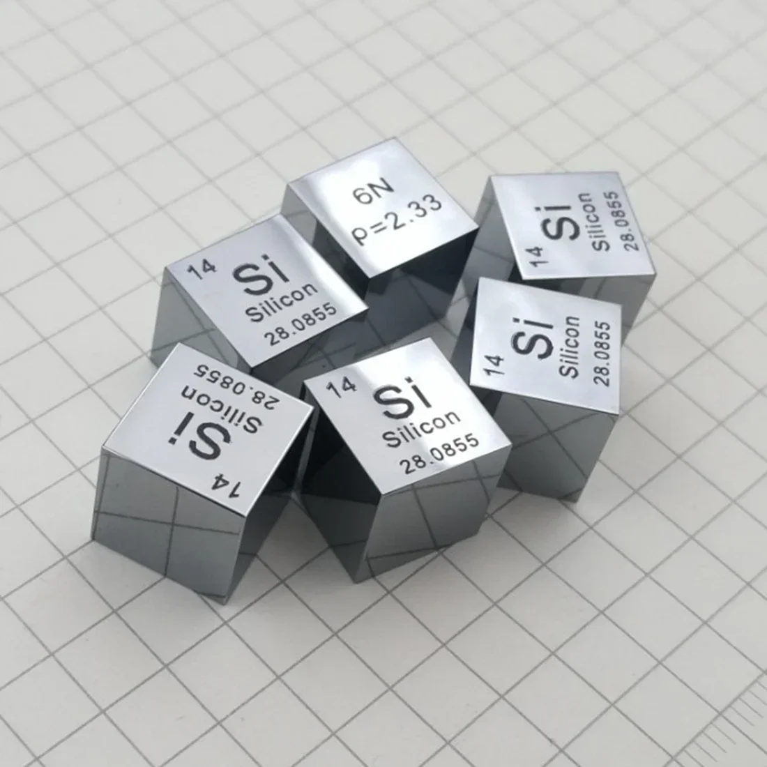 Metal Periodic Table Element Cubes 10mm Size 99.95% Purity Collection 1cm Cube