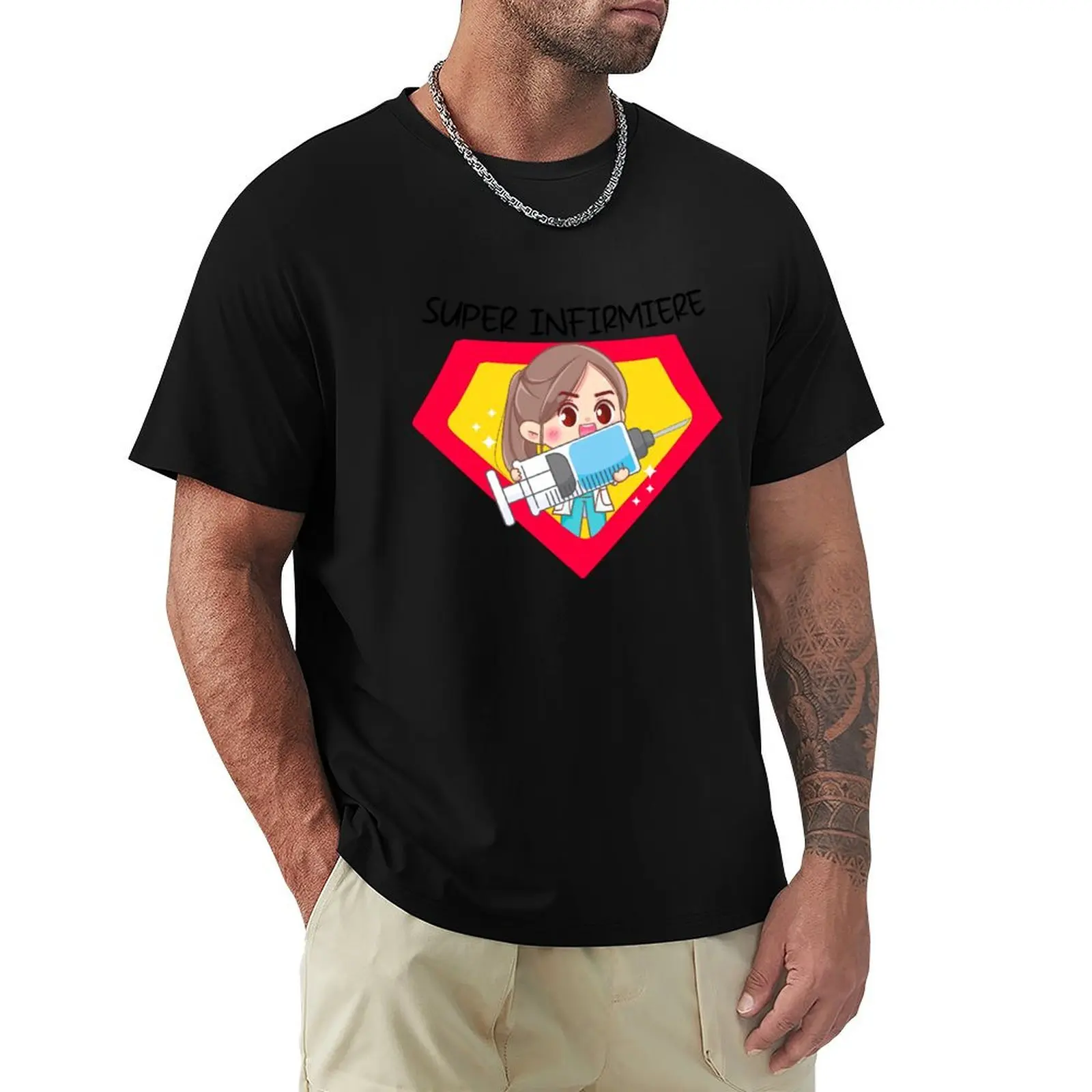 

Super Infirmière T-Shirt Large Size Loose Casual Tee