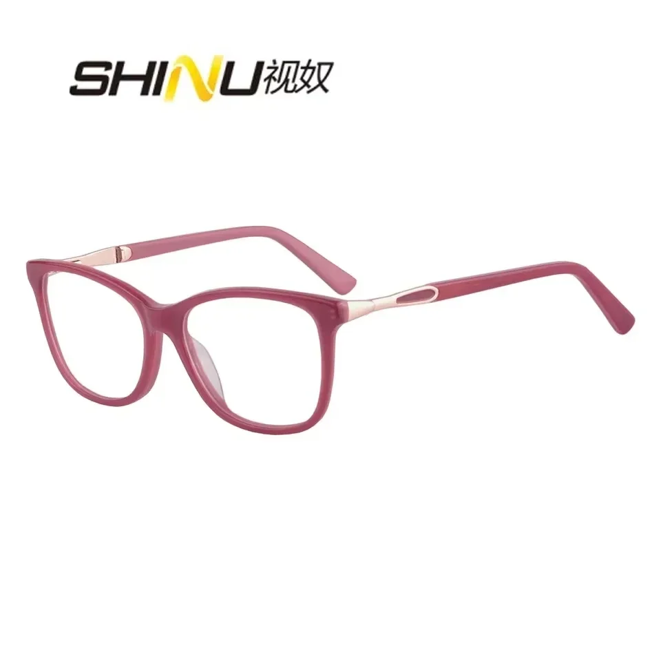 

Prescription Glasses for women acetate eyeglasses frame flex hing freeform multifocal lenses myopia blue light glasses women