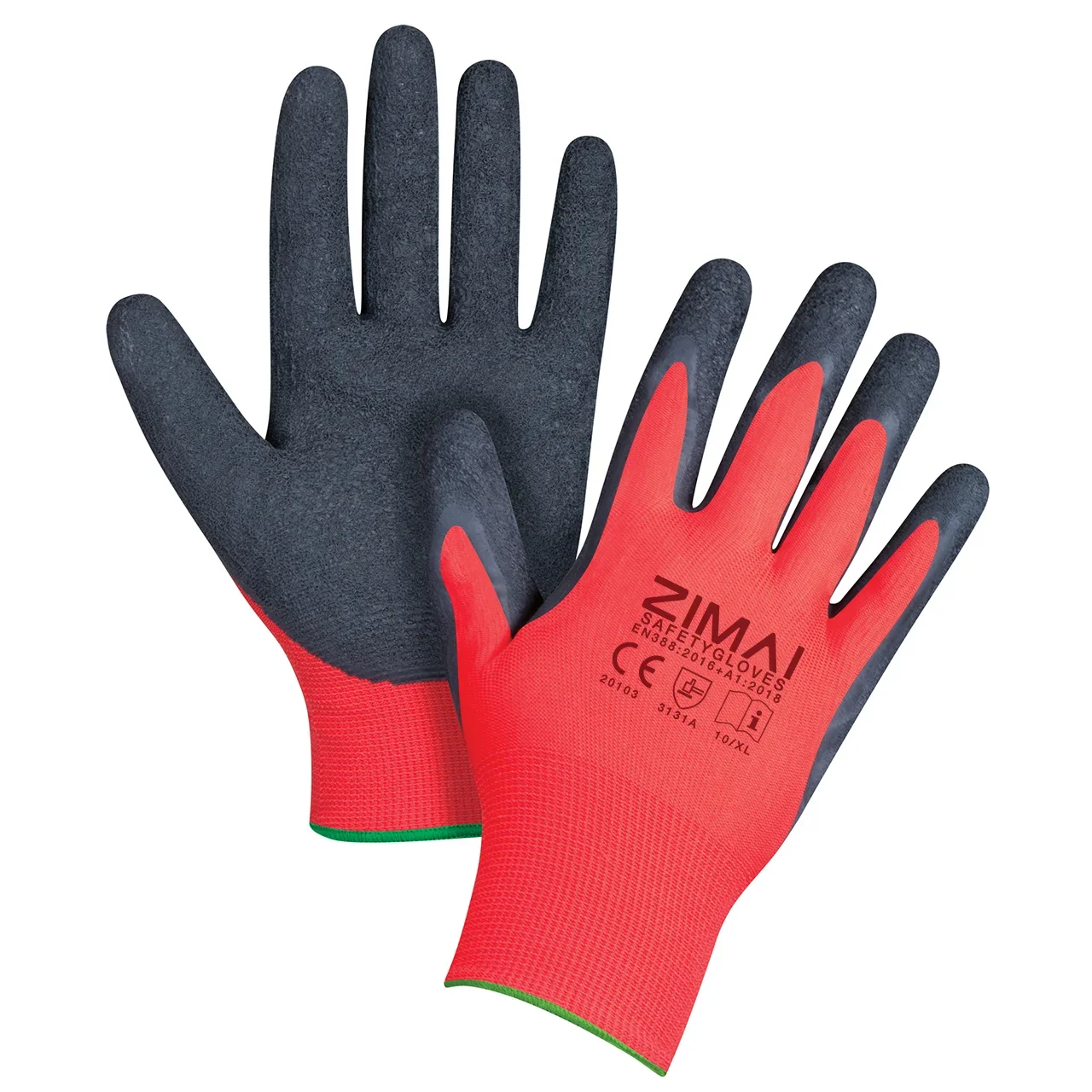 6/12 Pairs Work Gloves Crinkle Latex Coated Gloves Lightweight Fine Grip Ideal for Light Duty Work Garden Mechanism Construction