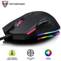 Motospeed V70 USB Wired Gaming Mouse ZEUS6400 5000DPI RGB Multi-Color Breath Backlight For Notebook Computer Gamer Playe Mouse