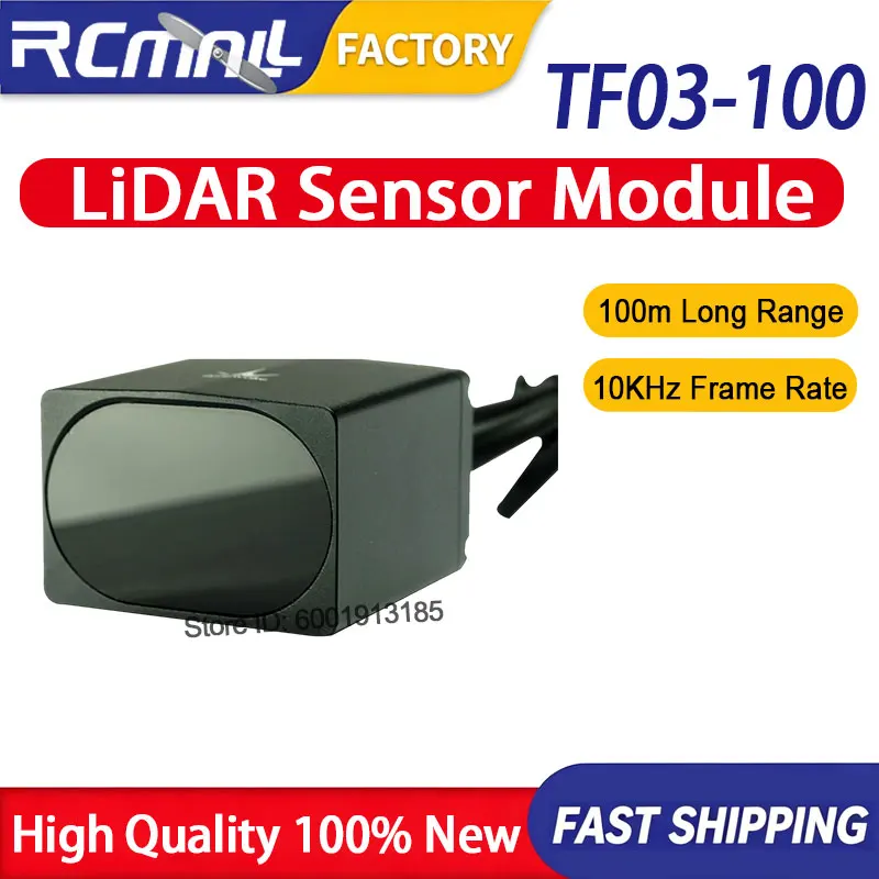 Benewake TF03-100 LiDAR Distance Sensor 100m Range IP67 RS485 RS232 Module Compatible with Outdoor Robotics Automation Setup