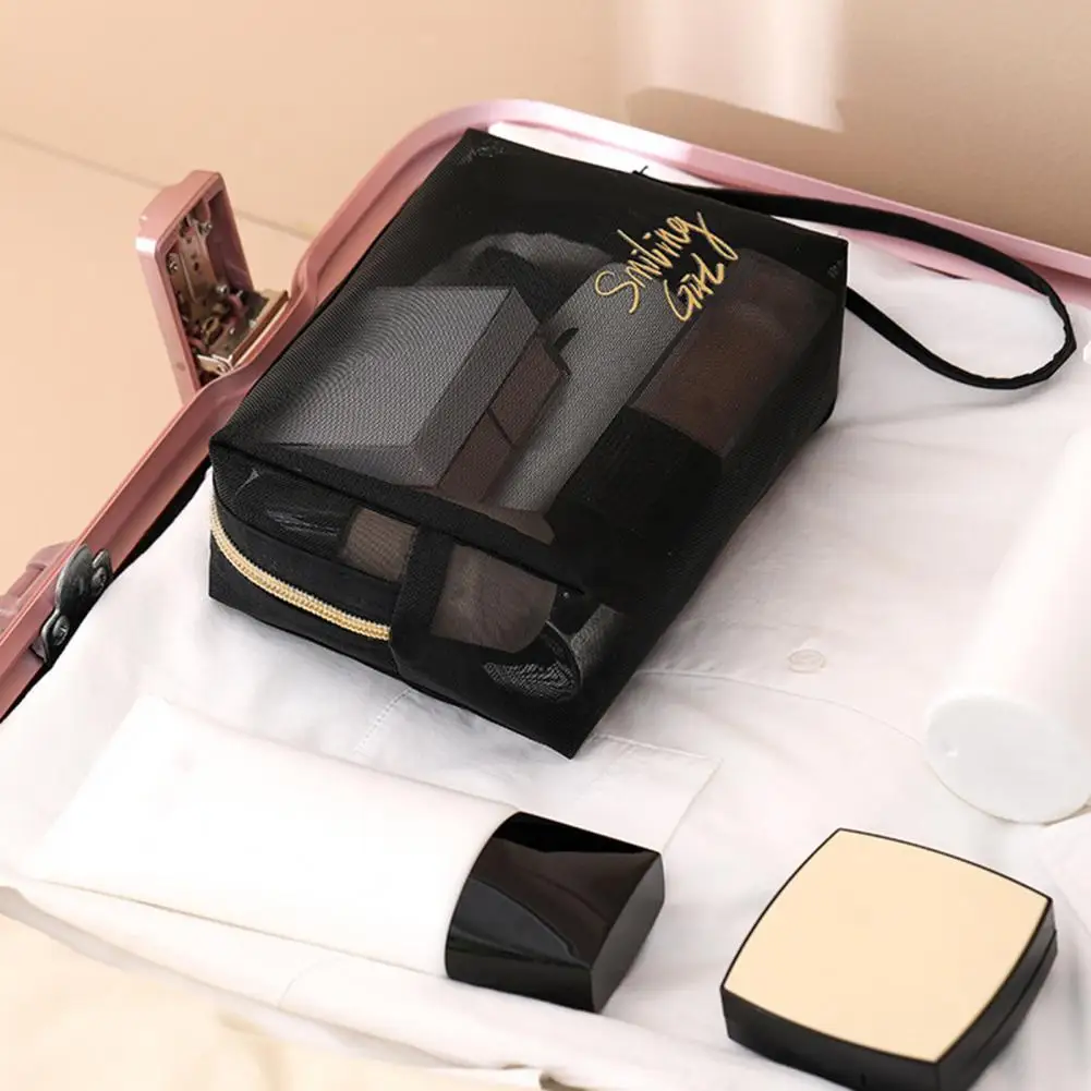 Cosmetic Bag Practical Triangular Rectangular Flat Makeup Pouch Portable Makeup Pouch  Space Saving Makeup Bag for Girls