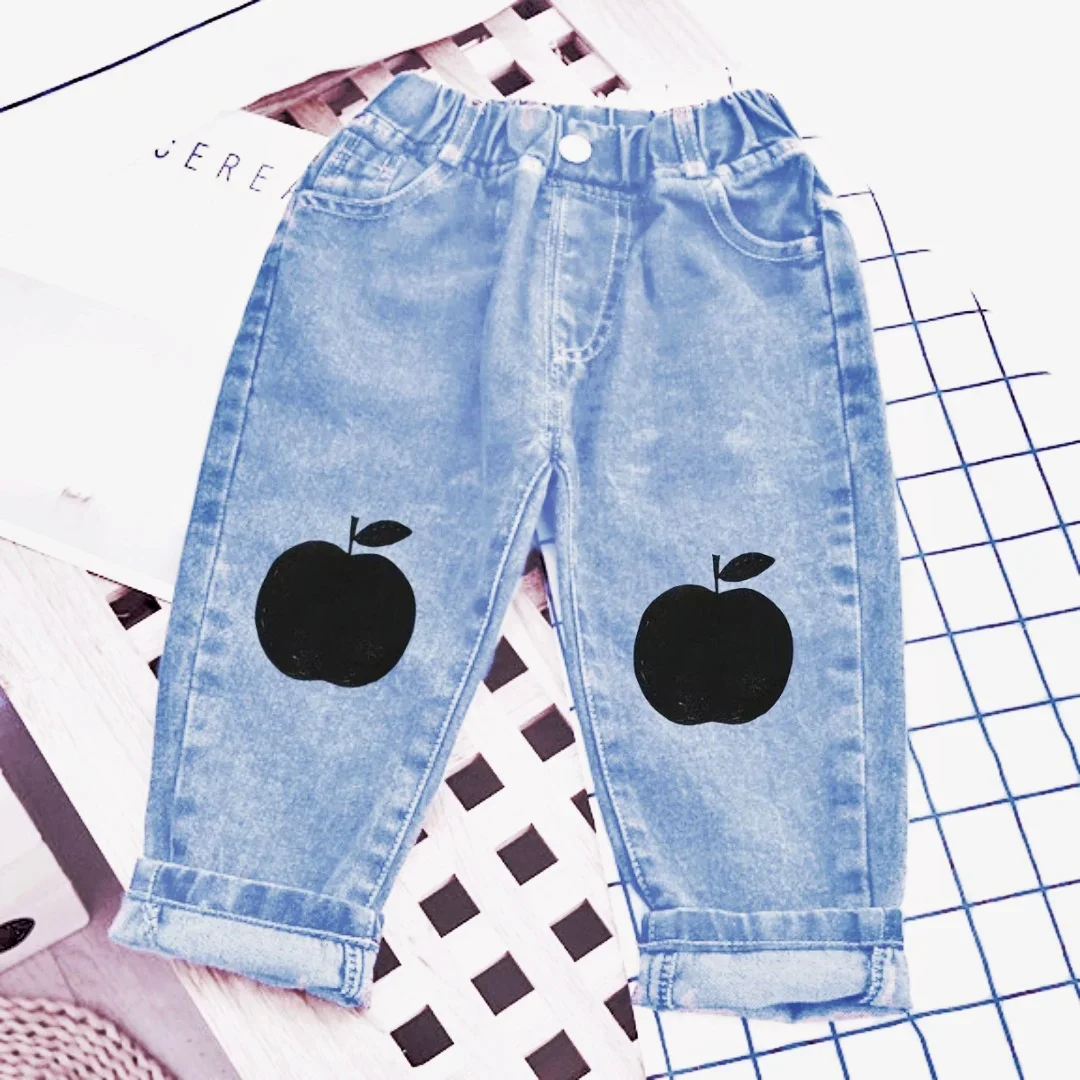 2025 New Spring Autumn Kids Jeans Boys Denim Pants Baby Trousers Girls Clothing