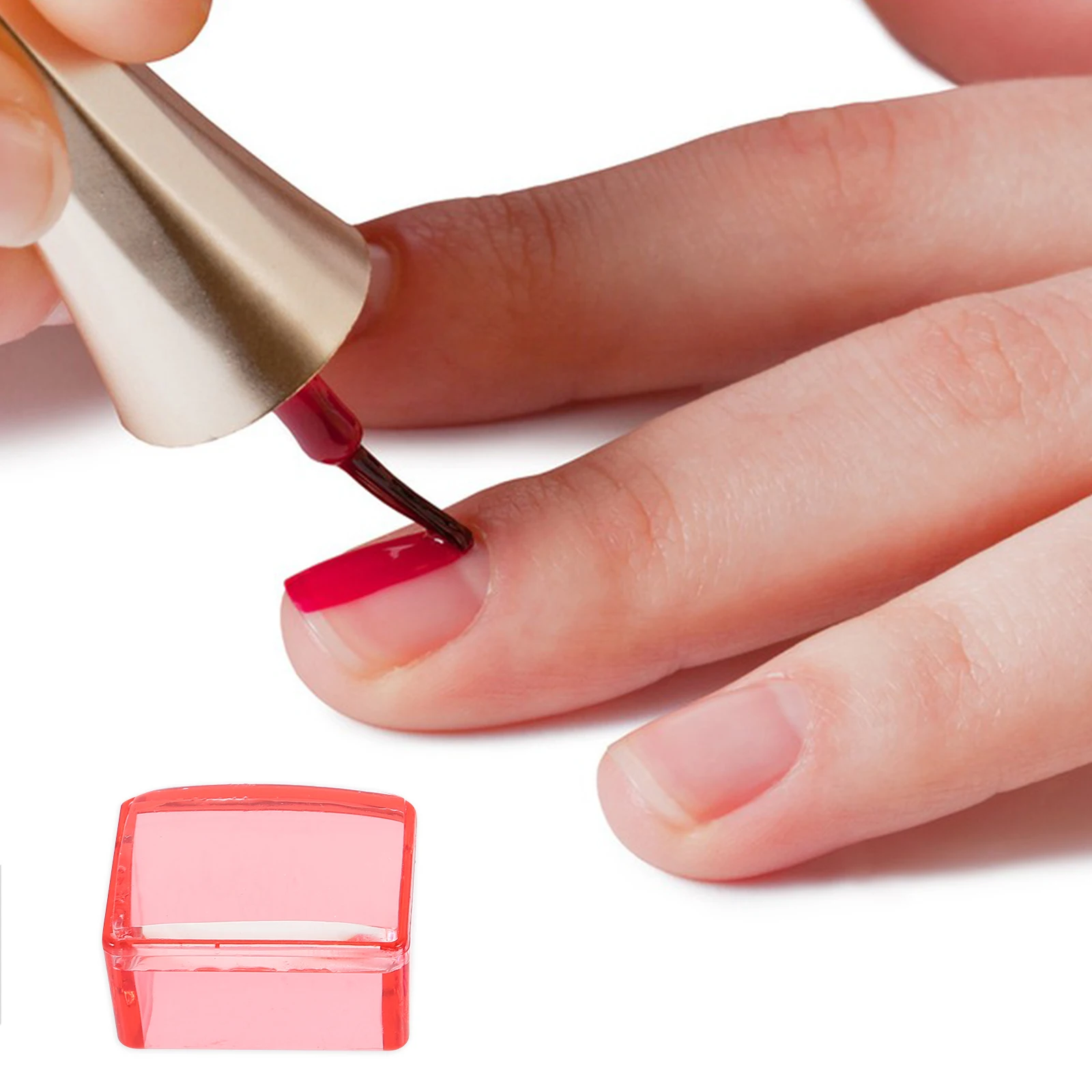 

3-х комплектов штампов для дизайна ногтей, силиконовая головка, маникюрный инструмент «сделай сам», набор для быстрой штамповки изогнутых ногтей, розовая, синяя, прозрачная пластина для ногтей