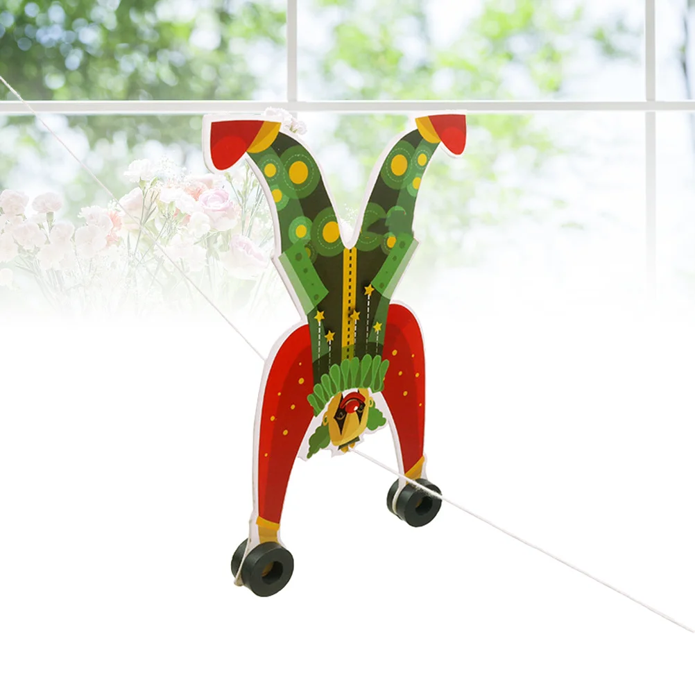 Clown Walking Wire Educational Balance Scientific Experiment DIY Gravity Principle Practice Game Children Hands-on Intelligence