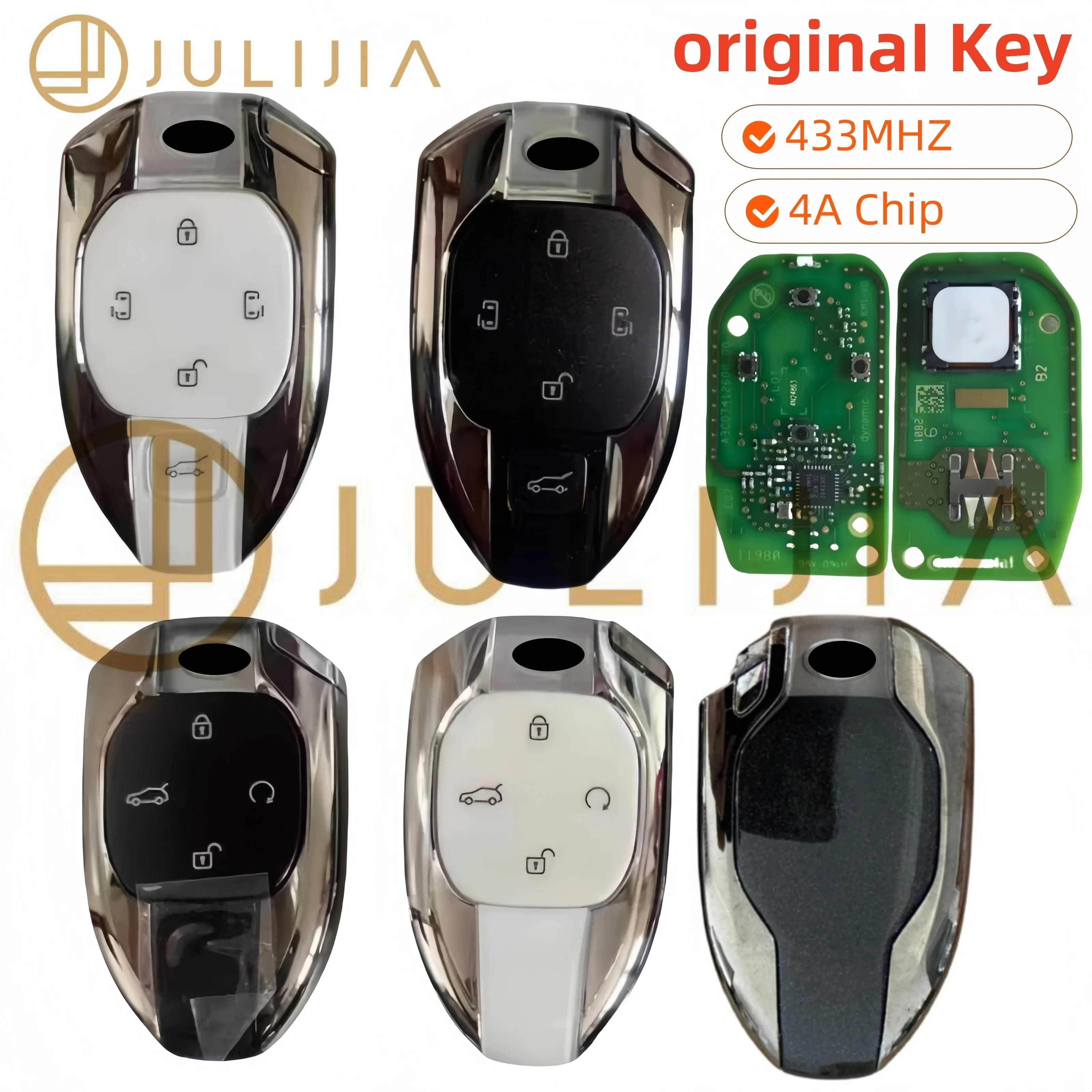 

JULIJIA Original for Trumpchi Car Keyless Smart Remote Key 4A Chip 433Mhz GAC GS3 EMZOOM M6 M8 E9 Empow gm8 gs8 EMKOO Remote Key