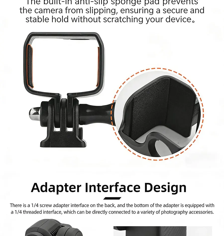 MYOBO Rucksackgurt-Clip für DJI Osmo Pocket 3 Action-Kamera-Halterung, für Ego-Perspektiv-Dreharbeiten, Vlogs und Live-Streaming – Detail 3