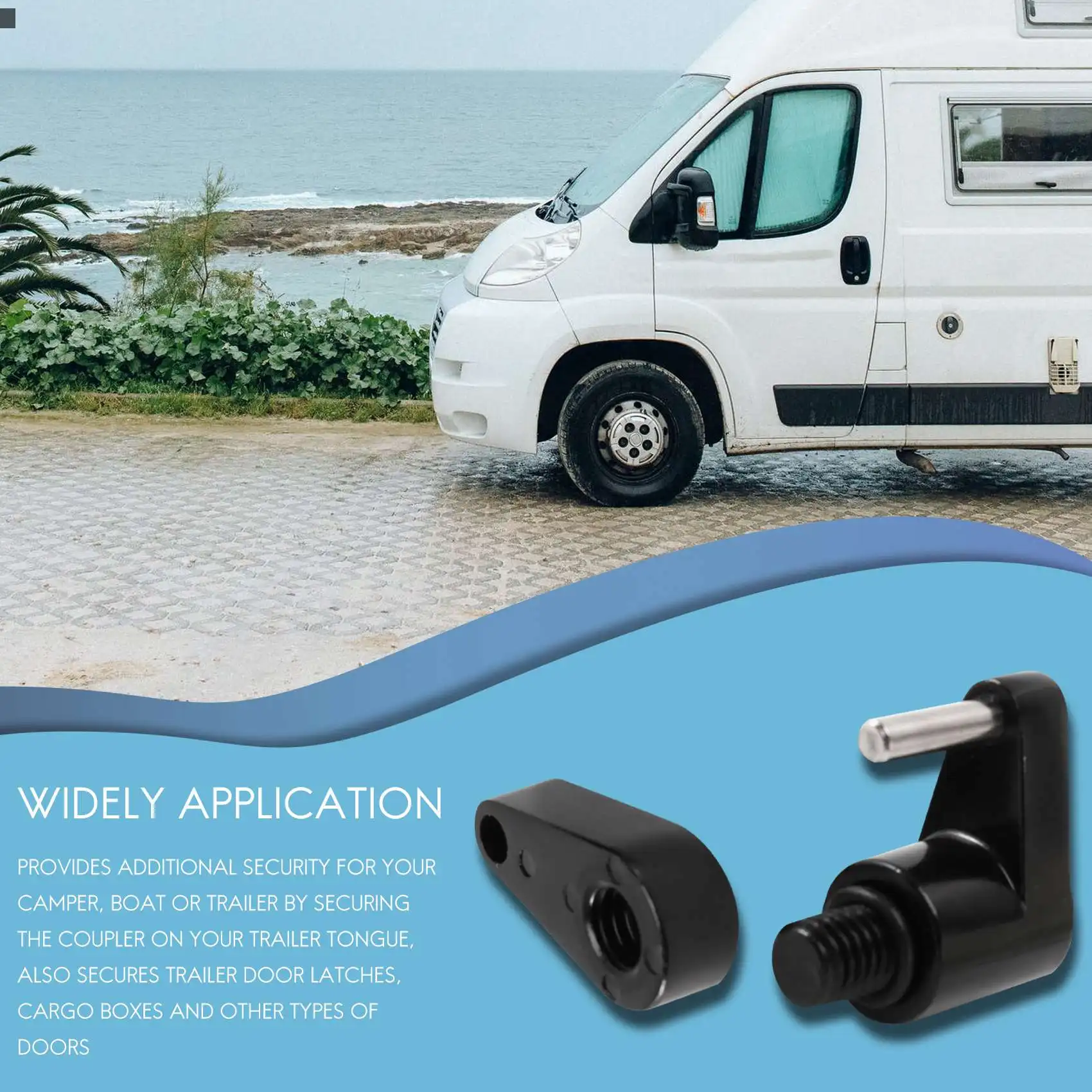 Juego de A04E-2 de enganche de remolque, candado acoplador de remolque, Pin de enganche de 1/4 pulgadas, acoplador 3/4 para camión, remolque, RV, barco