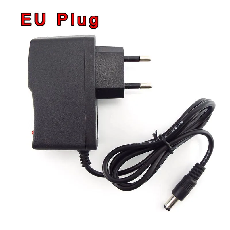 AC DC 100V-240V 6V 1A Power Supply Adapter Charger Converter Transformer CCTV Camera LED Strip Lamp 5.5mm*2.5mm US EU Plug L1