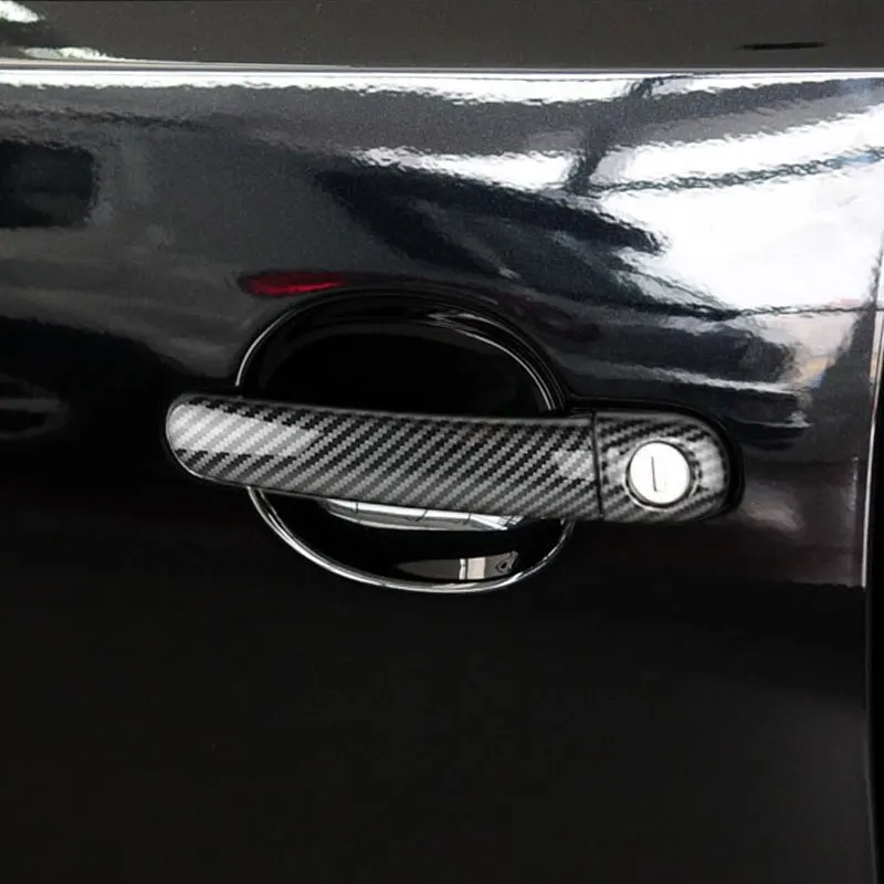 For VW Golf 4 Jetta Bora MK4 Rabbit A4 1J 1999-2004 ABS Chrome / Carbon Fiber Style Car Exterior Door Handle Covers Accessories