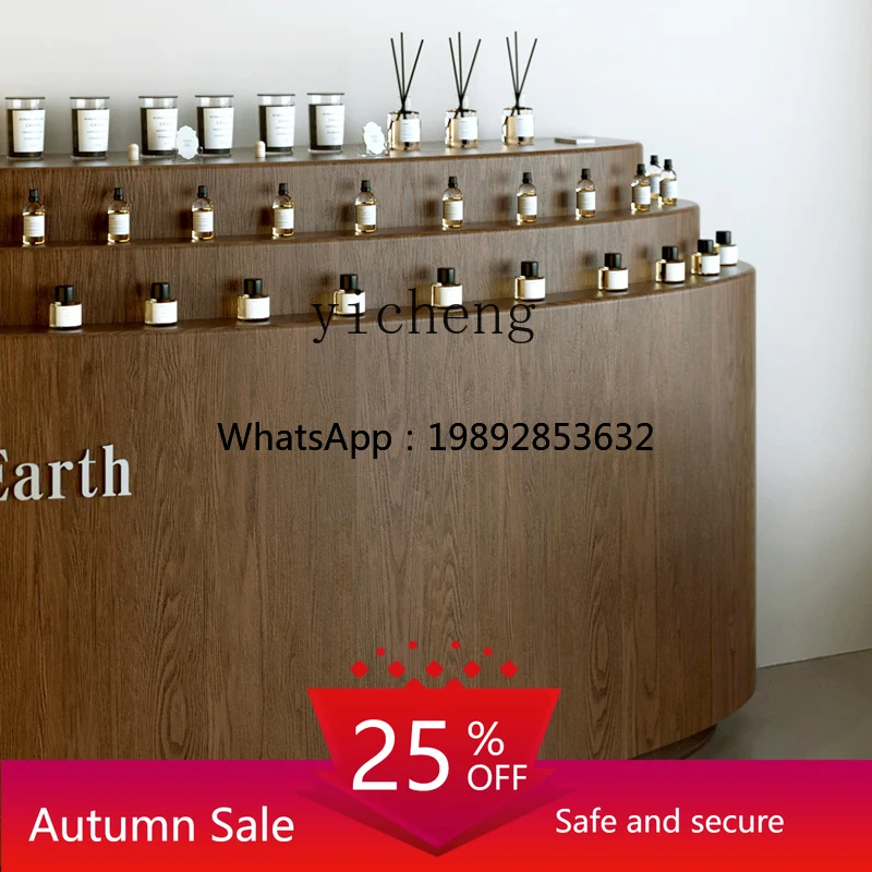 

Modern Simple Aromatherapy Display Cabinet Beauty Salon Products Semi-arc Fragrance Smelling Table