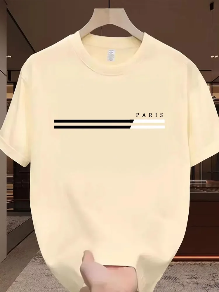 2026 Men's Short Sleeve Hardcore | Men's Round Neck T-Shirt | Multi-color Options with Trendy Designs, featuring a modern Paris