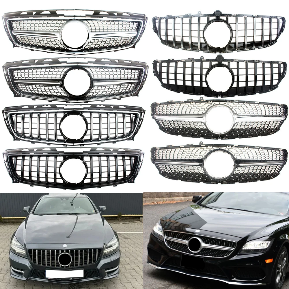 

Верхняя нижняя передняя гоночная крышка бампера, верхняя решетка для Mercedes-Benz W218 CLS300 CLS350 cls220 2011-2014 2015-2018