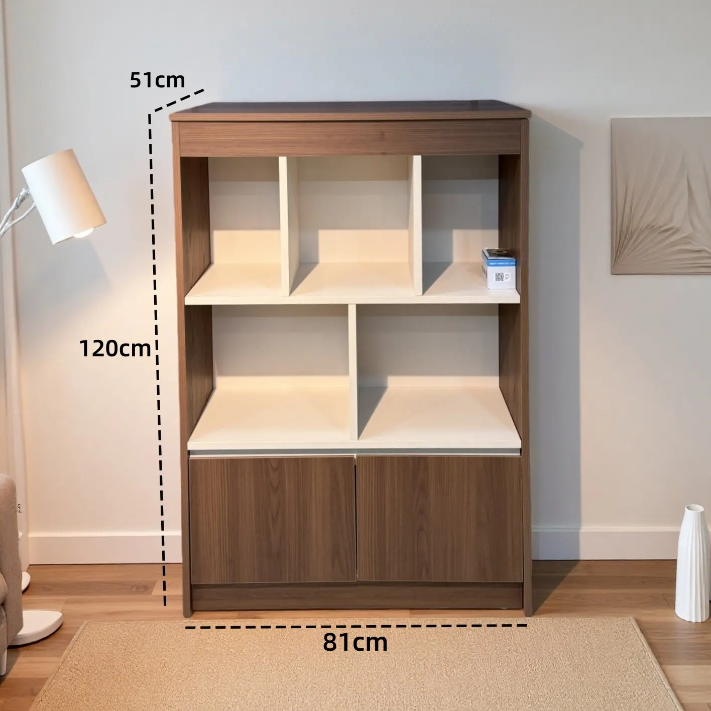 Smart hidden storage cabinet home bookshelf NFC unlocked hidden storage space anti-theft design to hide money completely