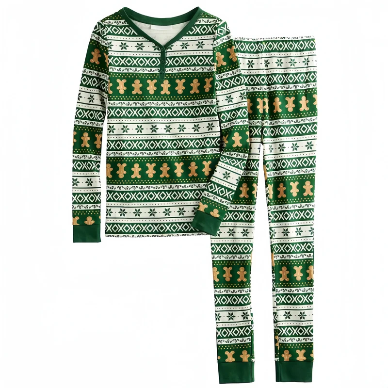 Gingerbread Man Vintage Print Christmas Pajamas Family Set 2025 New Year Men Women Kids Baby Gog Clothes Xmas Home Loungewear - view 6
