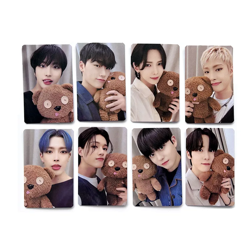 8pcs/set Kpop Idol ATEEZ Album THE WORLD EP.2 : OUTLAW Lomo Cards Bouncy Photo Card Postcard For Fans Collection Gifts